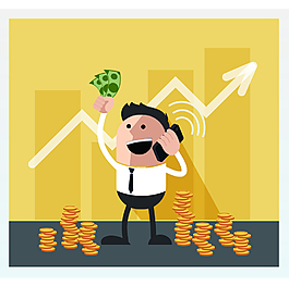 金融股票矢量插图