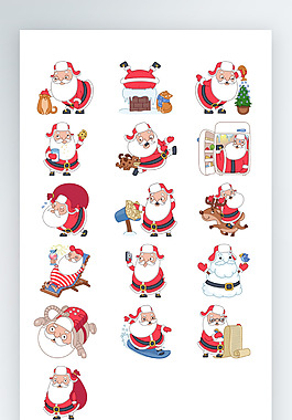 圣诞老人图标写实彩色图标PNG