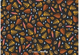 秋天叶子矢量素材