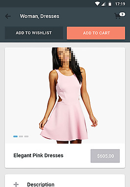 移动界面服装商城APP