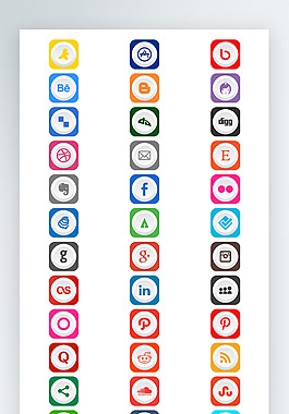 网络图标彩色写实图标素材PNG