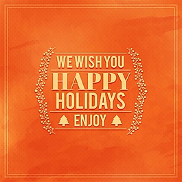 橙色圣诞节矢量素材背景