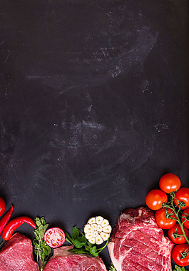 肉食蔬菜H5背景素材