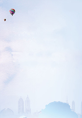 水墨蓝色山脉河水H5背景素材