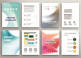 简单的矢量海报导航模板