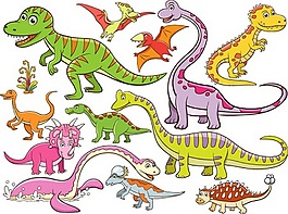 12款恐龙矢量素材