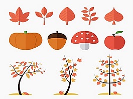 12秋坪植物矢量图