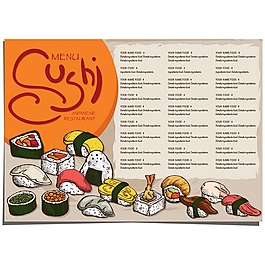 菜单菜谱图片日本料理海报日本本州旅游dm单宣传海报日式餐饮海报日本
