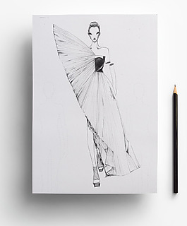 服装设计婚纱设计大师手稿图