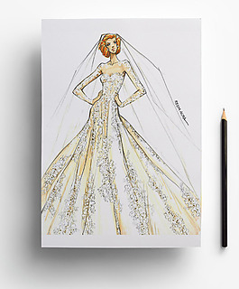 服装设计婚纱设计大师手稿图