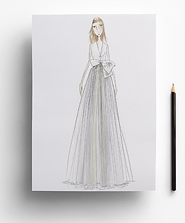 服装设计婚纱设计大师手稿图