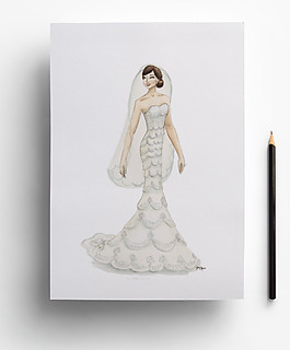 服装设计婚纱设计大师手稿图