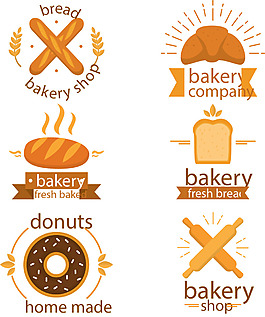 手绘面包甜点元素