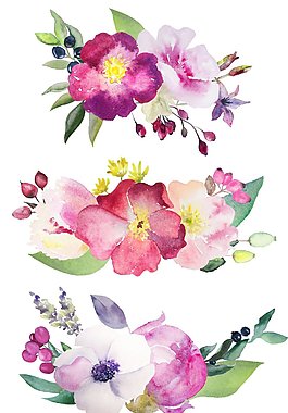 花朵装饰花环图案