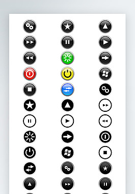 按钮图标彩色工具图标iconpng