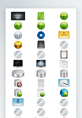 光盘图标彩色工具图标iconpng