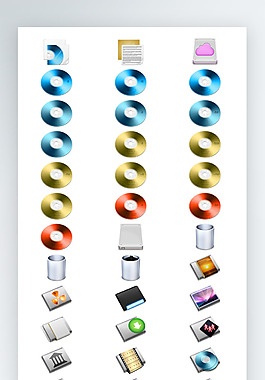 光盘图标彩色工具图标iconpng