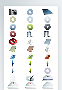 光盘图标彩色工具图标iconpng
