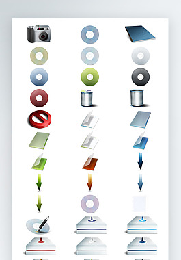 光盘图标彩色工具图标iconpng