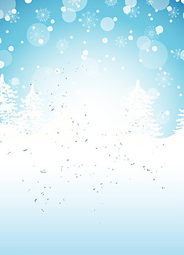 冬天雪景背景模板
