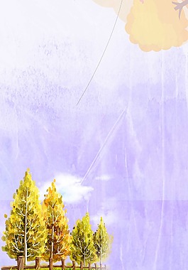 浪漫油画大树背景