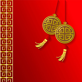新年红色创意灯笼素材