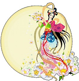 嫦娥奔月PNG节日元素