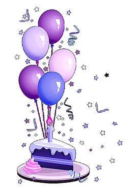 彩色气球蛋糕生日元素