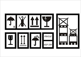 纸盒包装常用图标