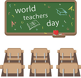 手绘教师节课堂元素