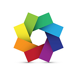 手绘彩色卡片几何元素