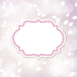 矢量梦幻白色不规则标签圈圈背景素材