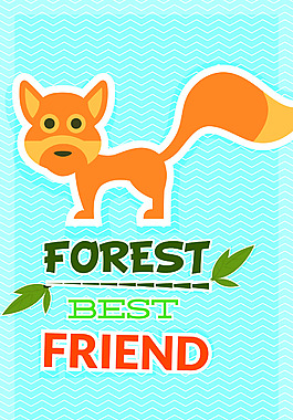 狐狸动物背景矢量