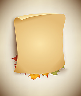 手绘羊皮纸树叶光圈背景