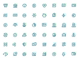 金融和科技类icon图标Sketch素材