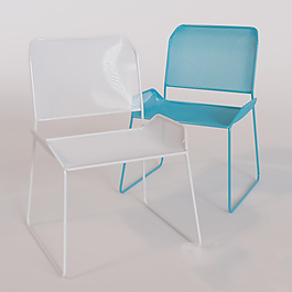 蓝白现代简约椅子