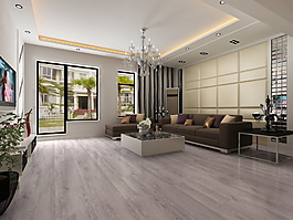 简约风格客厅地板渲染模型素材