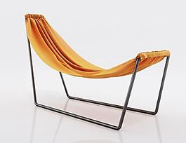 3D渲染躺椅效果图