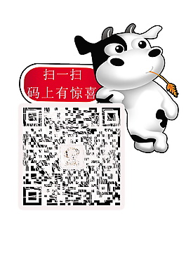 卡通小牛微信二唯码图案