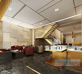 温馨暖色系现代风格商业空间素材