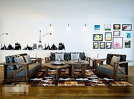 大气高端内敛现代风格客厅素材