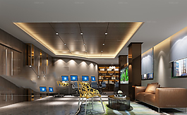 高端现代风格办公会议室素材