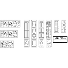 古建筑门窗及花园围墙CAD图纸