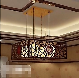 大气高端典雅中式风格包厢吊灯素材