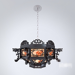 华美高端精致中式宫廷风格吊灯素材