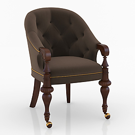 中式老板椅模型