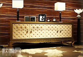 大气豪华高端法式风格电视柜素材