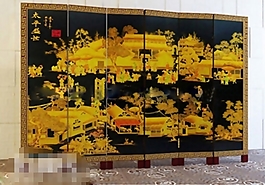 奢华大气精细中式宫廷太平盛世屏风素材