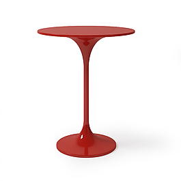 红色圆形小餐桌模型