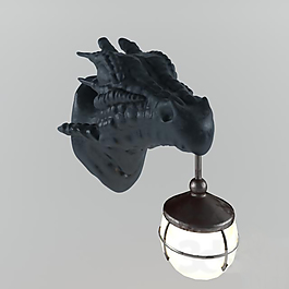中式古典壁灯3d模型下载